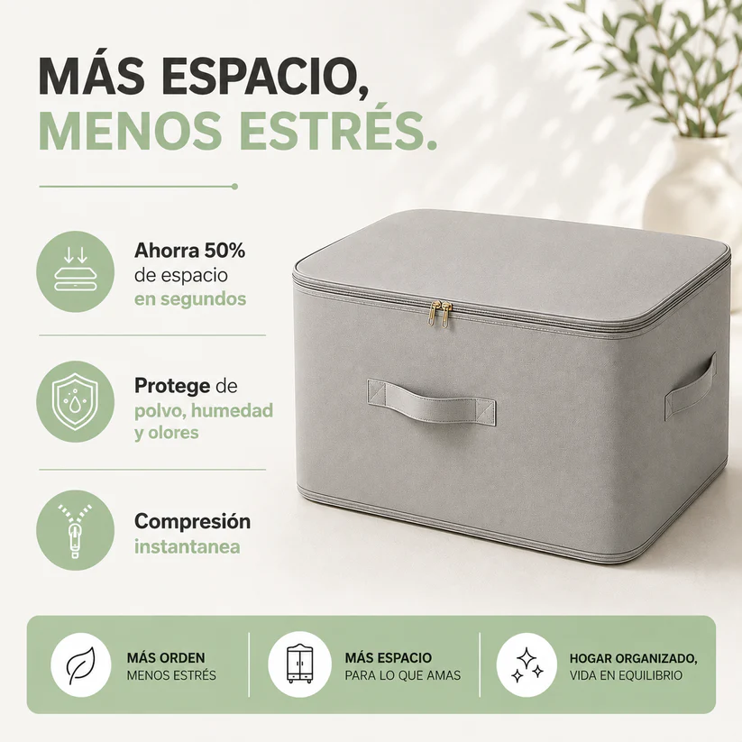 Organizador de Ropa al Vacío – Duplica el Espacio de tu Armario