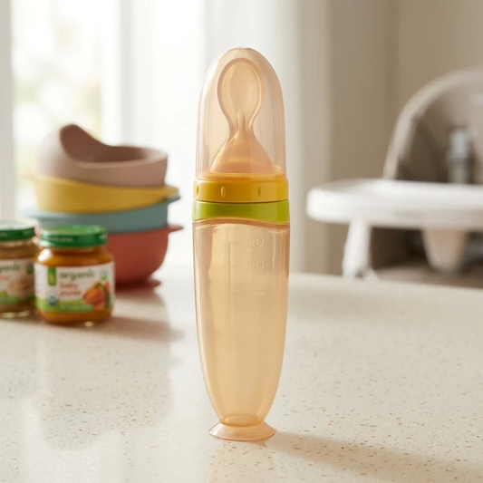 Biberón con Cuchara para Alimentar a tu Bebé Sin Desorden